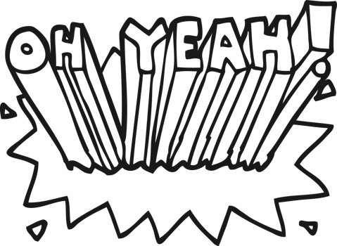 cartoon text Oh Yeah png