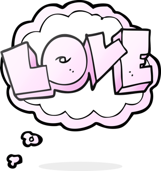thought bubble cartoon love sign png