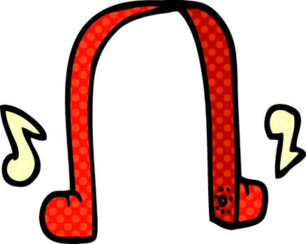 cartoon doodle modern headphones png