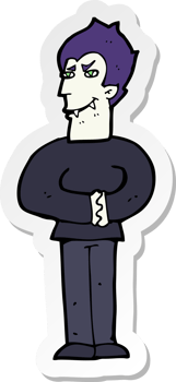 sticker of a cartoon vampire png