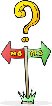 cartoon yes and no sign png