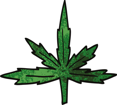 cartoon doodle marijuana leaf png