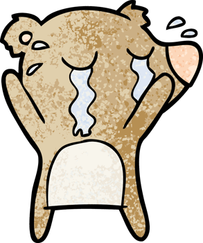 crying bear cartoon chraracter png