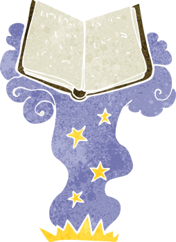 cartoon magic spell book png