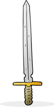 drawn cartoon sword png