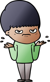 annoyed cartoon boy png
