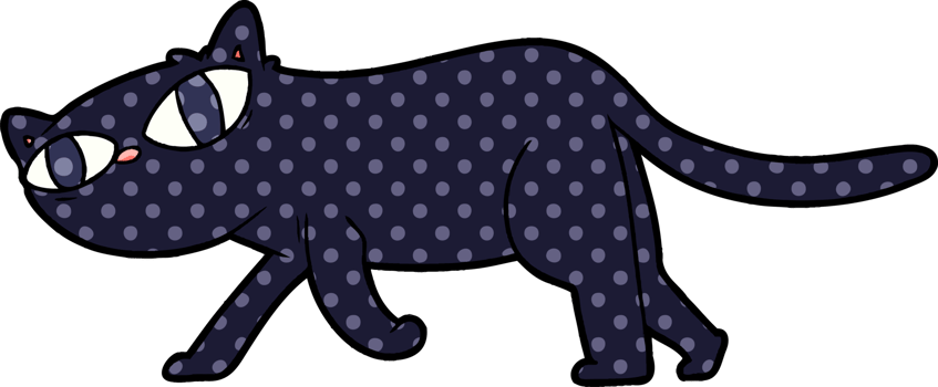 black cat cartoon png