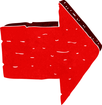 cartoon pointing arrow sign png