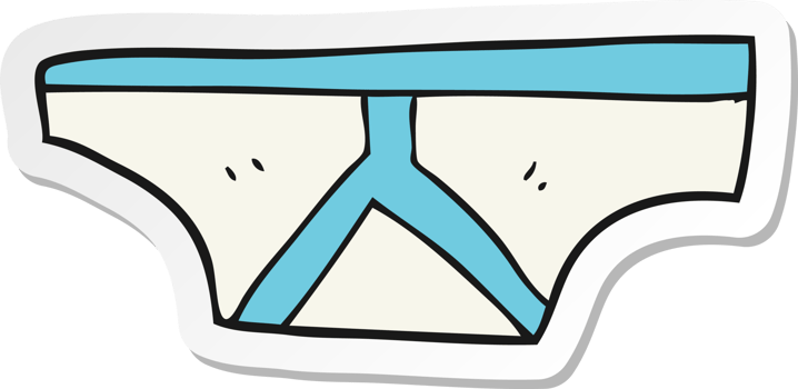 sticker of a cartoon underpants png