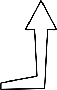line drawing quirky cartoon arrow png