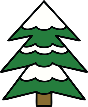 cute cartoon of a snow covered tree png