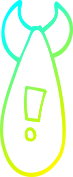 cold gradient line drawing of a cartoon atomic bomb png