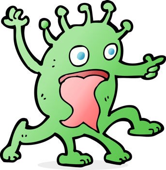 cartoon weird little alien png