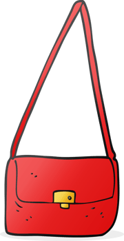 drawn cartoon handbag png