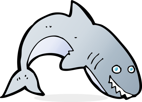 cartoon shark drawing png