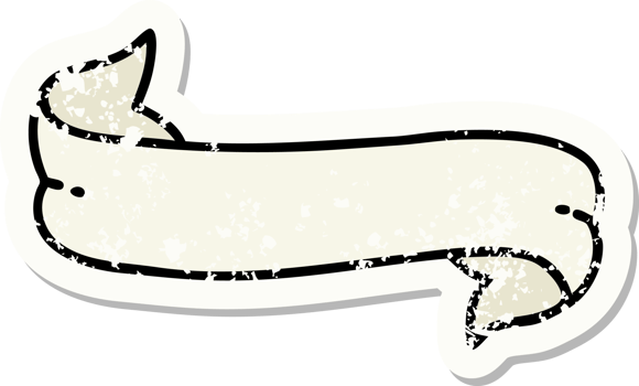 distressed sticker tattoo in traditional style of a banner png