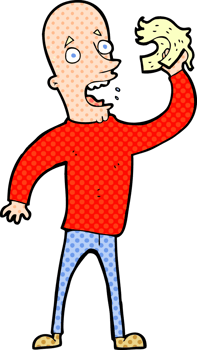 cartoon bald man with wig png