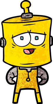 cartoon robot drawing png