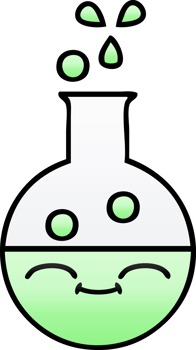gradient shaded cartoon of a test tube png