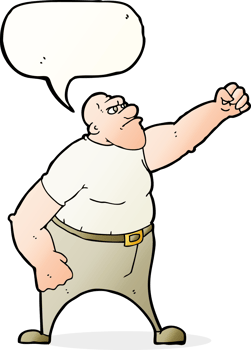cartoon angry man with speech bubble png