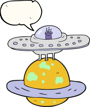 drawn speech bubble cartoon flying saucer png