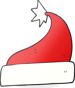 drawn cartoon christmas hat png