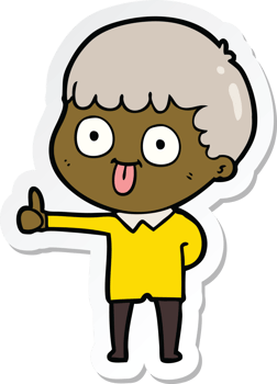 sticker of a cartoon man staring png