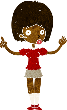 cartoon woman explaining her point png