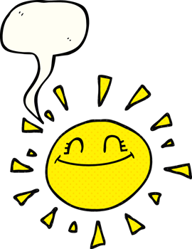 happy    drawn comic book speech bubble cartoon sun png
