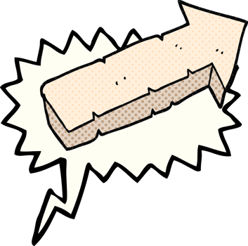drawn comic book speech bubble cartoon stone pointing arrow png