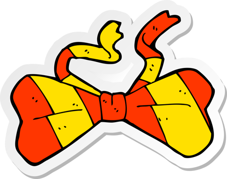 sticker of a cartoon bow tie png