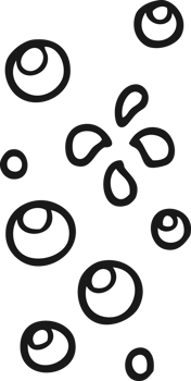 drawn black and white cartoon bubbles png
