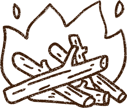 Camp Fire Charcoal Drawing png