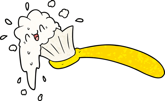 cartoon toothbrush and toothpaste png