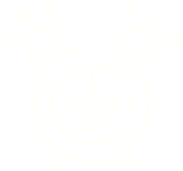 an alarm clock with a white outline png
