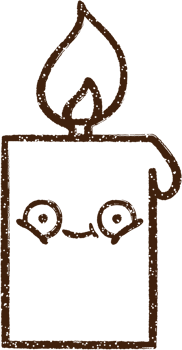 Burning Candle Charcoal Drawing png