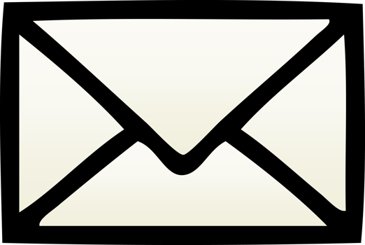 gradient shaded cartoon of a paper envelope png