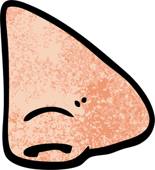 grunge textured illustration cartoon nose png
