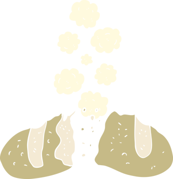flat color illustration of loaf of bread png