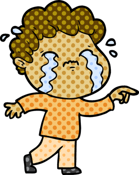 cartoon man crying png