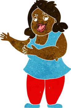 cartoon woman singing png