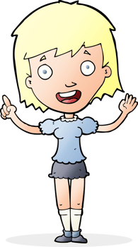 cartoon woman pointing png
