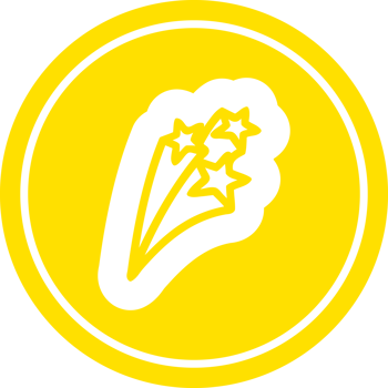 shooting stars circular icon symbol png