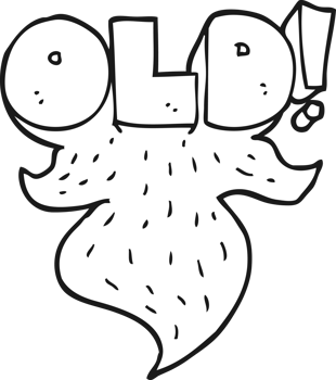 drawn black and white cartoon old sign png