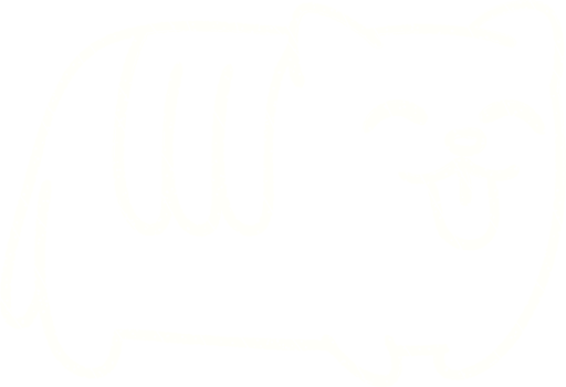 a white cat drawing on a transparent background png
