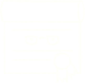 a white outline of a diploma on a transparent background png