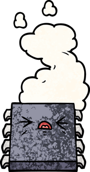 cartoon overheating computer chip png