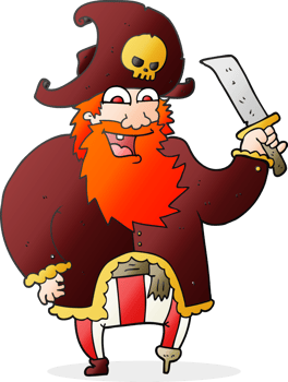 drawn cartoon pirate captain png