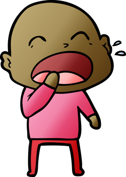 cartoon shouting bald man png