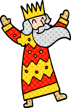 cartoon doodle jolly king png